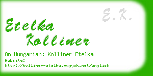 etelka kolliner business card